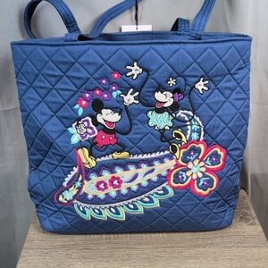Vera Bradley Quilted Tote with Disney Embroidery Minnie & Mickey Collectable‎